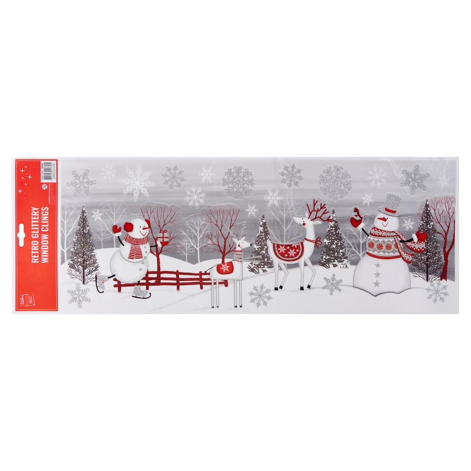 Festive Magic retro csillogó ablakdíszek