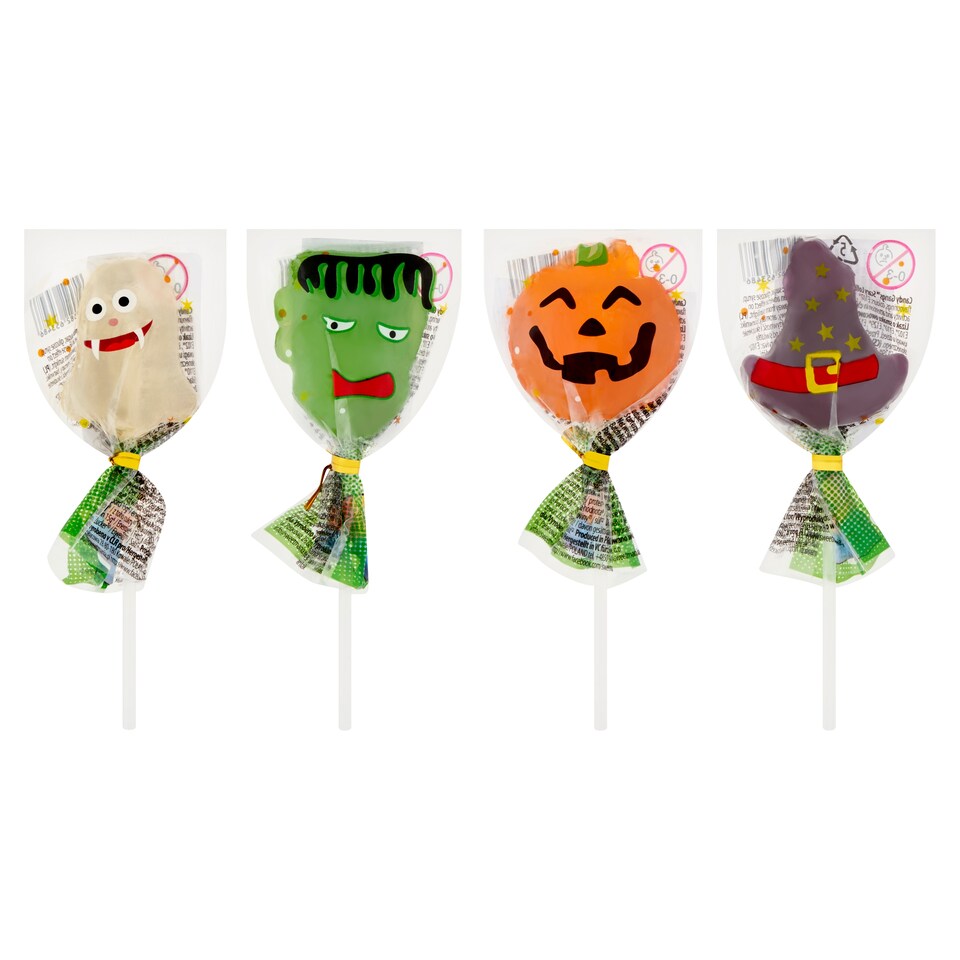 Candy Gangs Scary Lollipop Fruit-Flavored Unfilled Lollipop 15 g