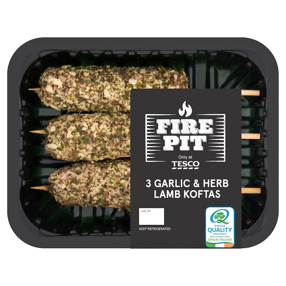  Tesco Fire Pit 3 Garlic & Herb Lamb Koftas 225g