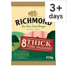 Richmond Thick Pork Sausages 8 Pack 410g