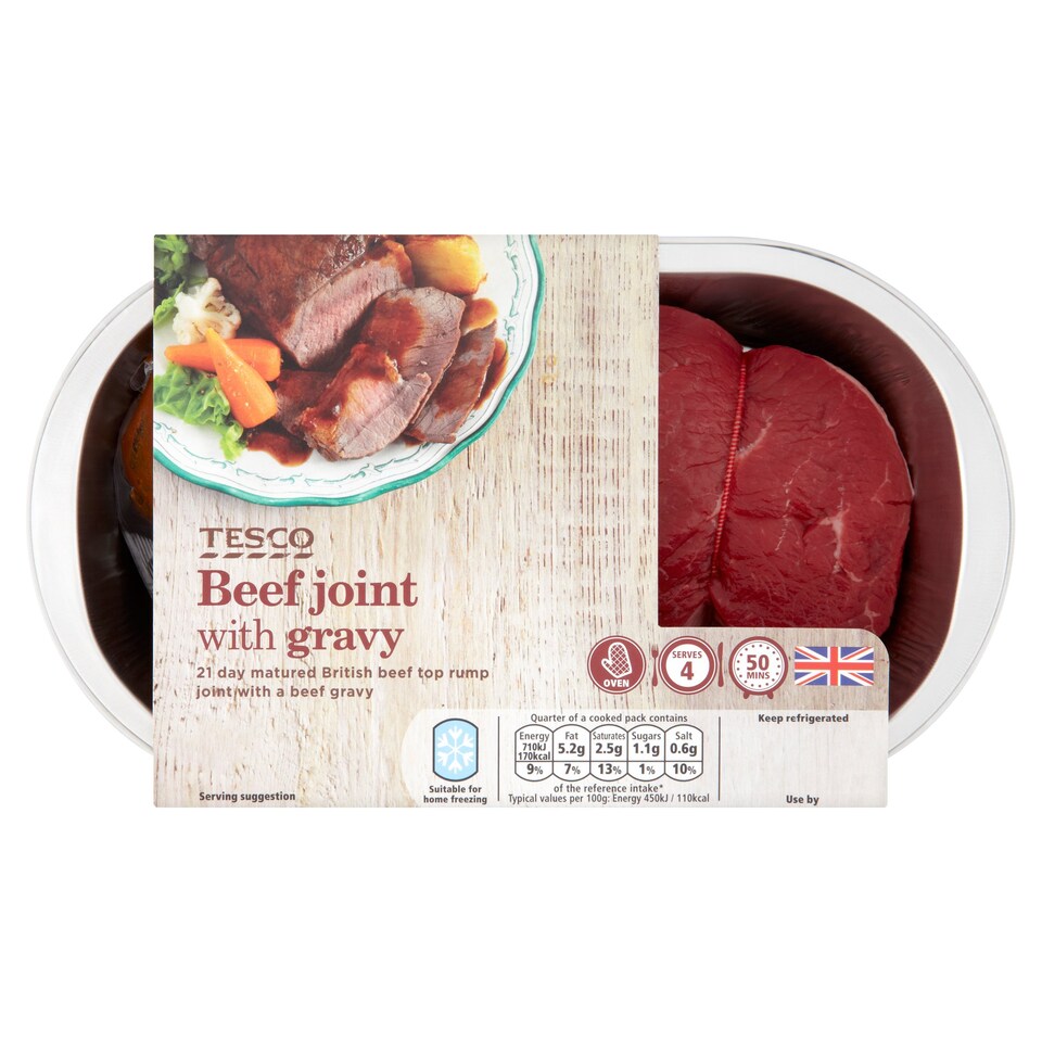 Tesco Beef Joint With Gravy 600G