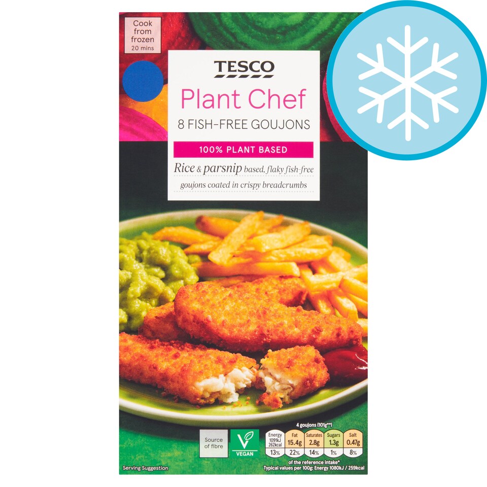Tesco Plant Chef 8 FishFree Goujons 240G Tesco Groceries