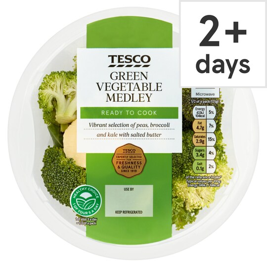 Tesco Green Vegetable Medley 250G Tesco Groceries