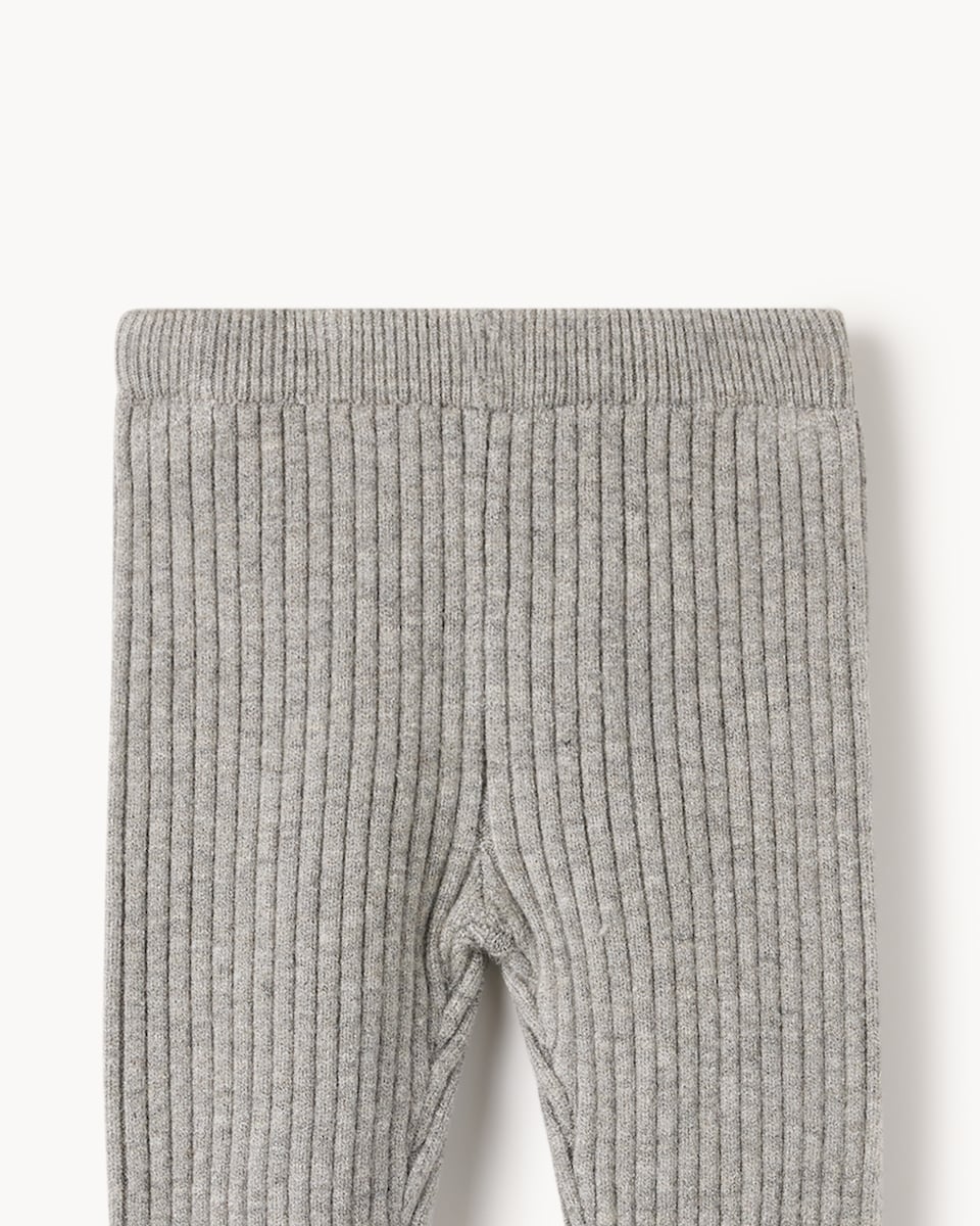 image 1 of F&F Baby Striped Jumper and Ribbed Leggings Set in Grey
