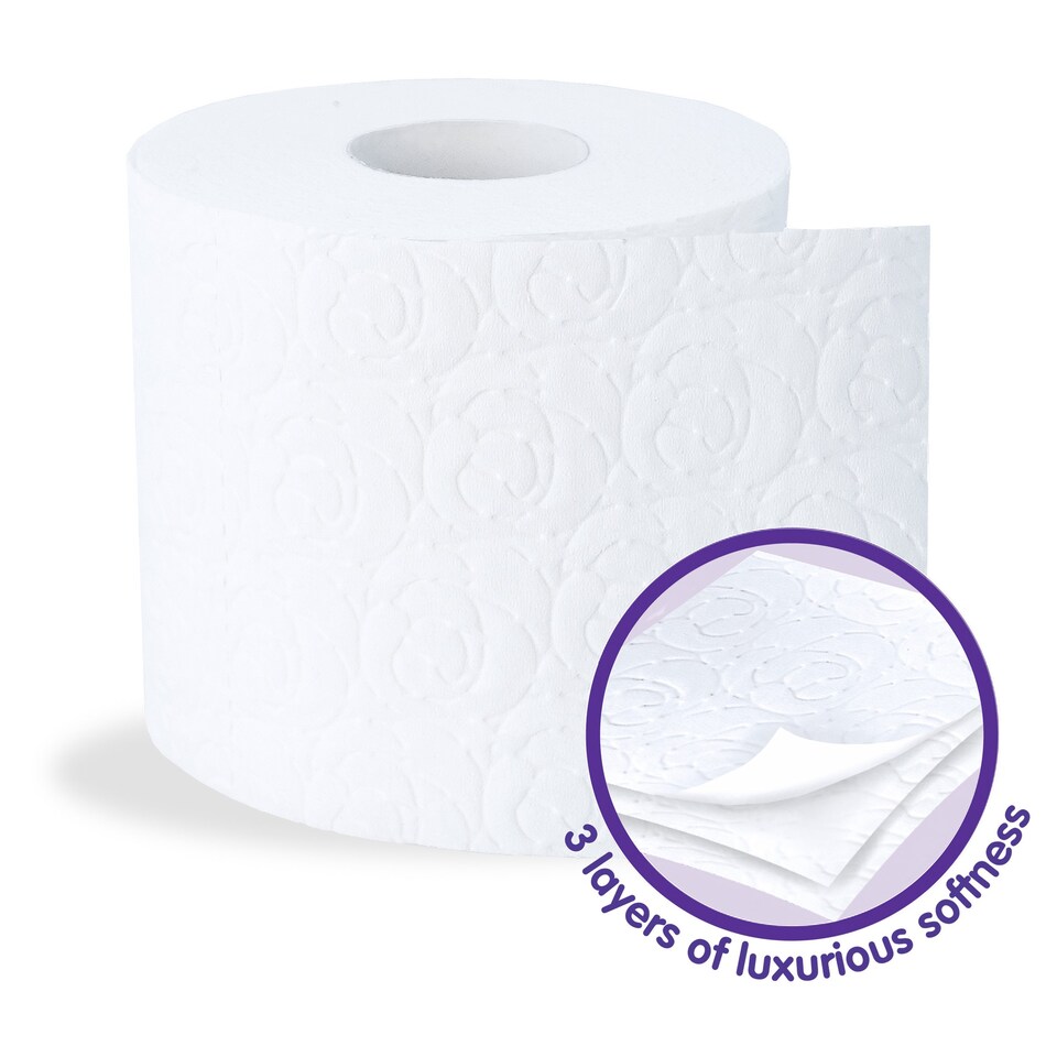 image 1 of Quilted Velvet Toilet Tissue White 4 Roll