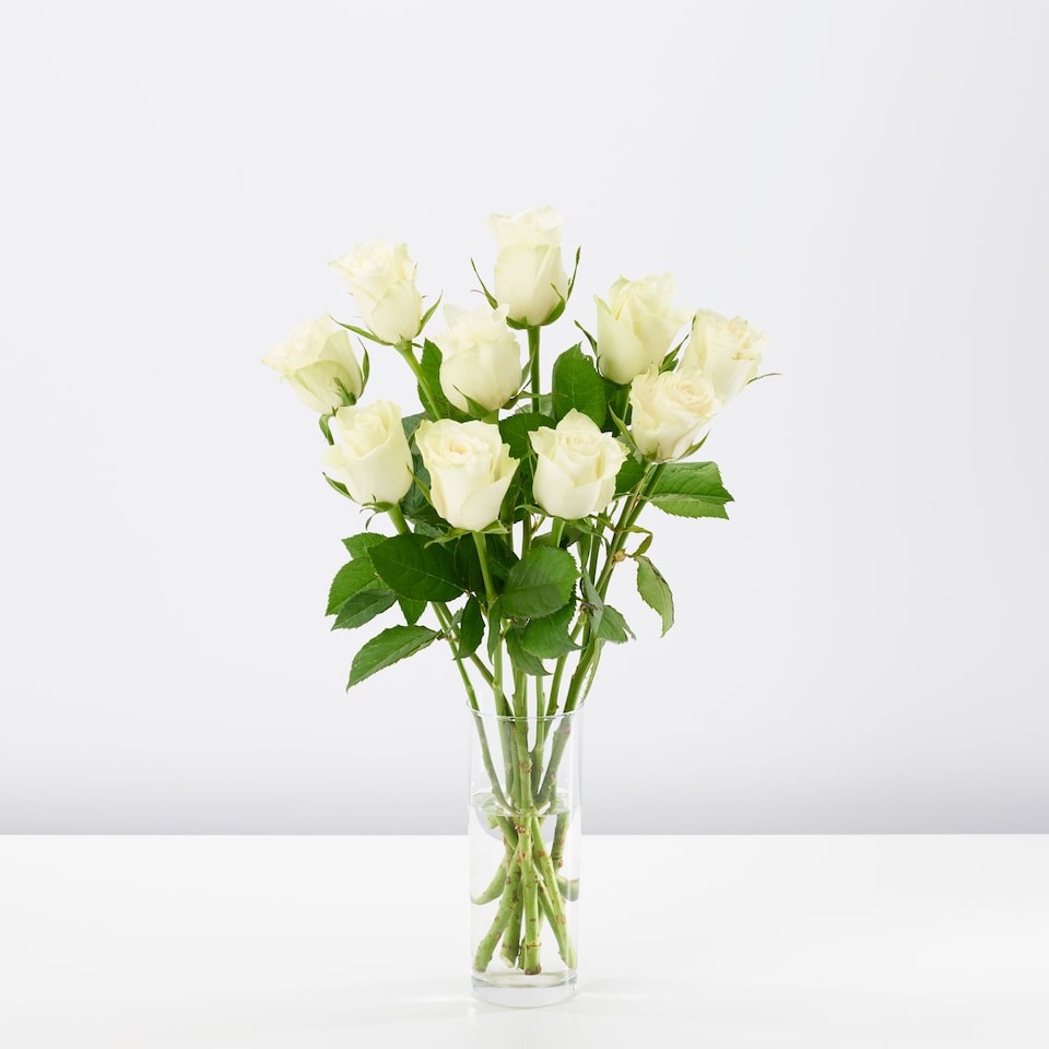 image 1 of Tesco Small White Roses Bouquet