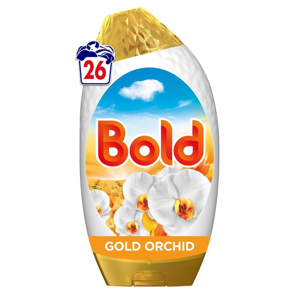 image 1 of Bold Washing Liquid Gel Gold Orchid 26 Washes 858ml
