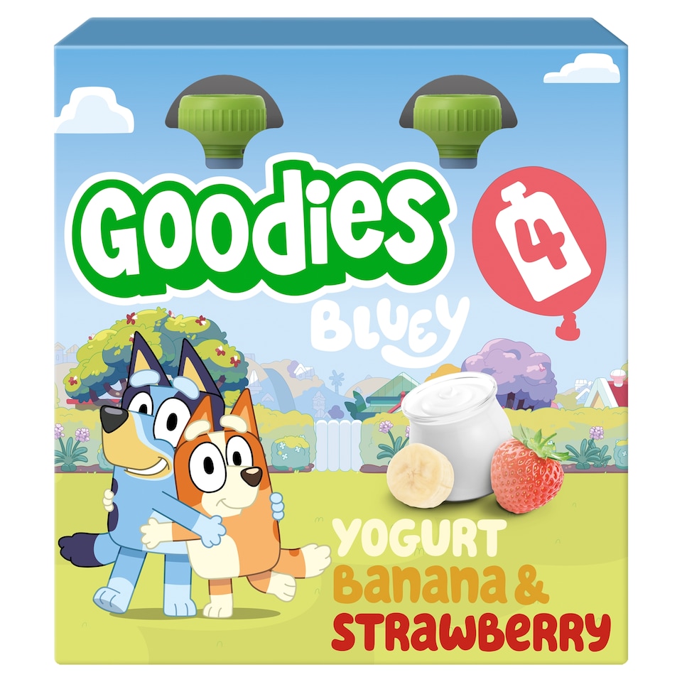 image 1 of Goodies Bluey Yogurt Banana & Strawberry Pouch 4x100g