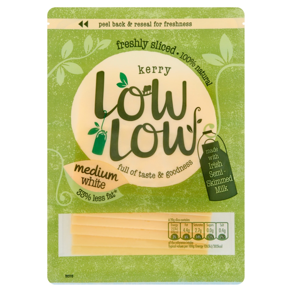 Low Low White Cheddar Cheese Slices 160 G