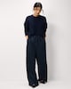 image 2 of F&F Satin Wide Leg Trousers in Navy