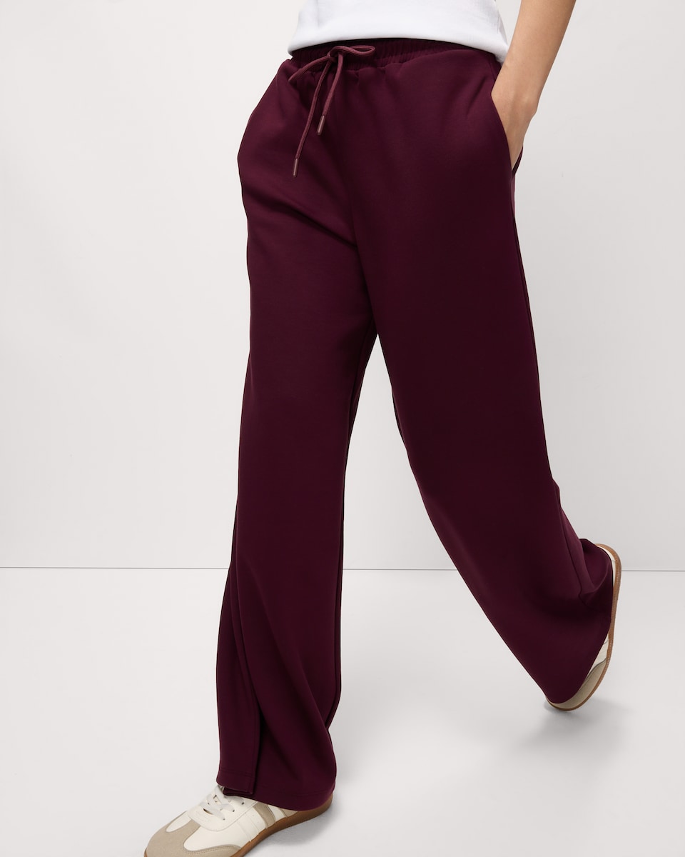 image 1 of F&F Scuba Wide Leg Joggers in Purple