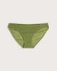 image 4 of F&F Crinkle Textured Bikini Bottoms in Green
