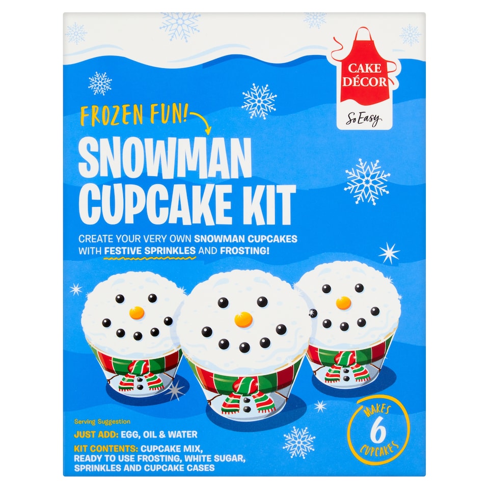 Cake Decor Christmas Snowman Cupcake Kit 233G