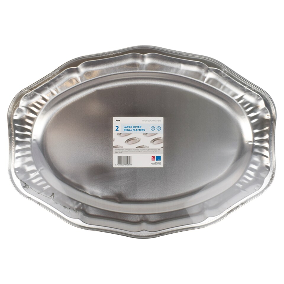 Jena Regal Foil Platters Large 49Cmx35cm 2Pack