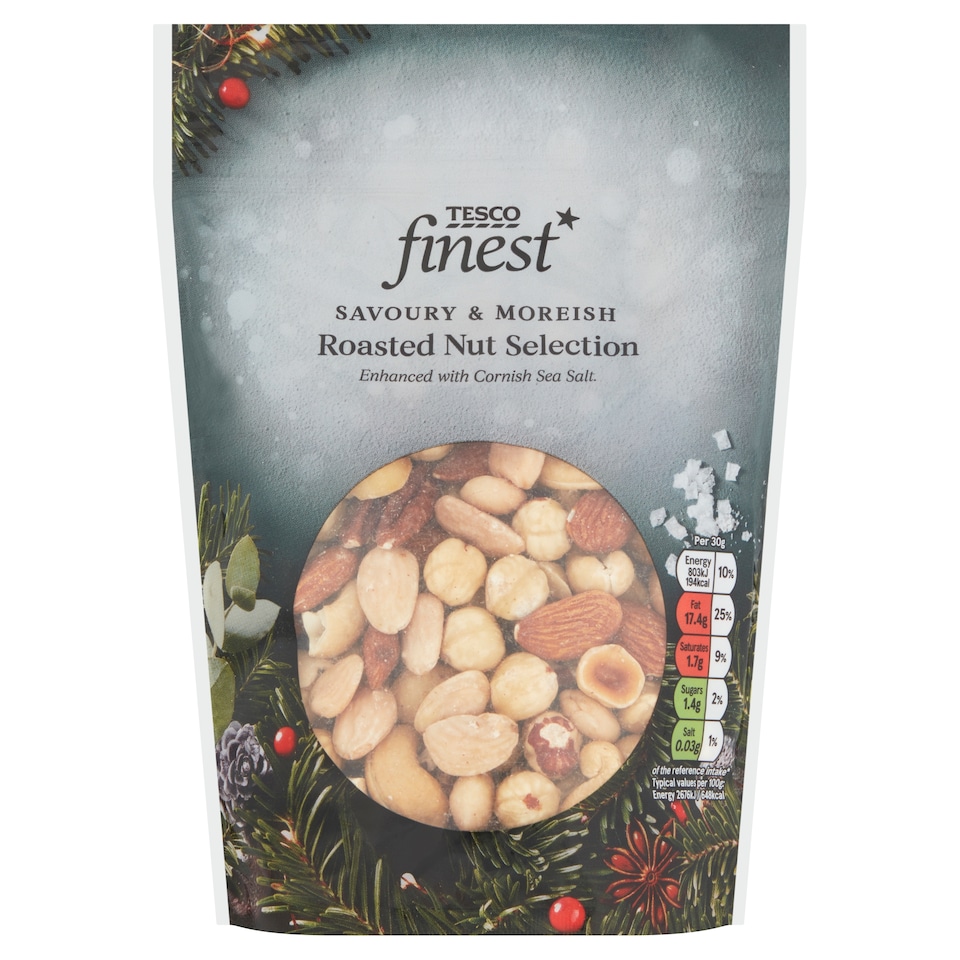 Tesco Finest Roasted Nut Selection With Sea Salt225g