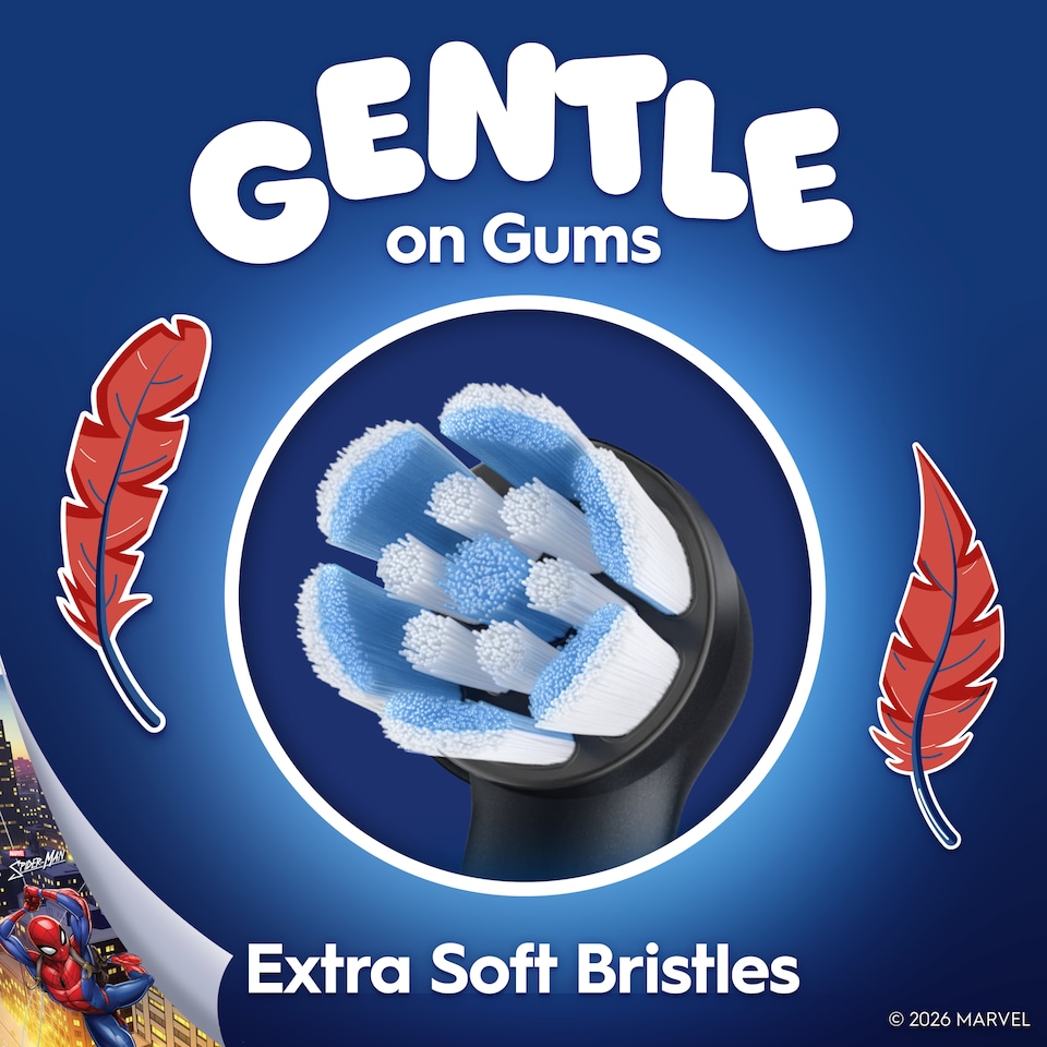 image 1 of ORAL-B iO2 Kids Junior Spiderman Gentle Clean Refills 2CT