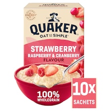 Quaker Oat So Simple Strawberry, Raspberry & Cranberry Porridge Sachets 10x33.9g