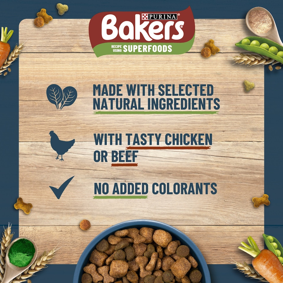 image 1 of Bakers Dog Food Beef & Vegetable 3Kg