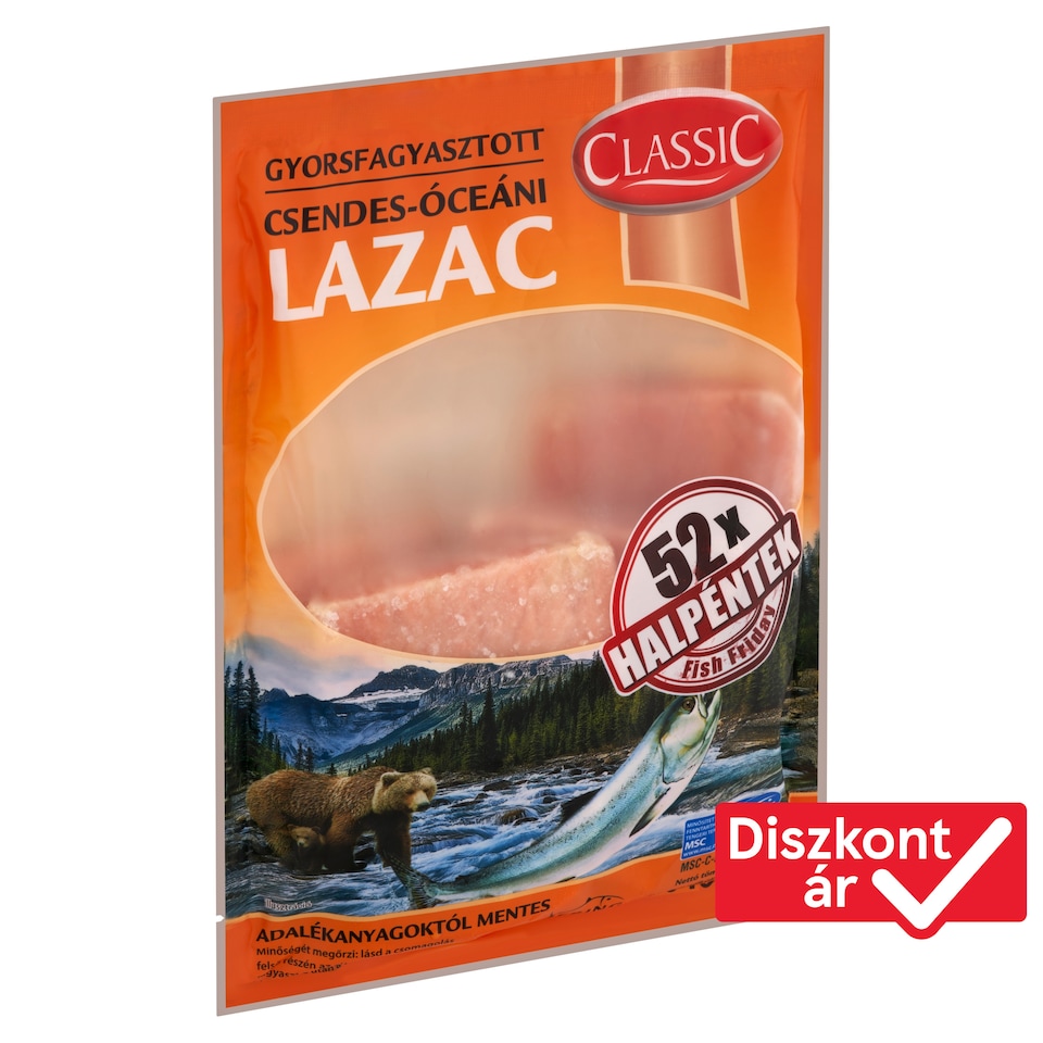 Classic gyorsfagyasztott csendes-óceáni lazac 540 g
