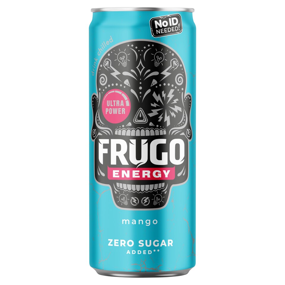 image 1 of Frugo Energy Drink - Mango Zero Sugar 330ml