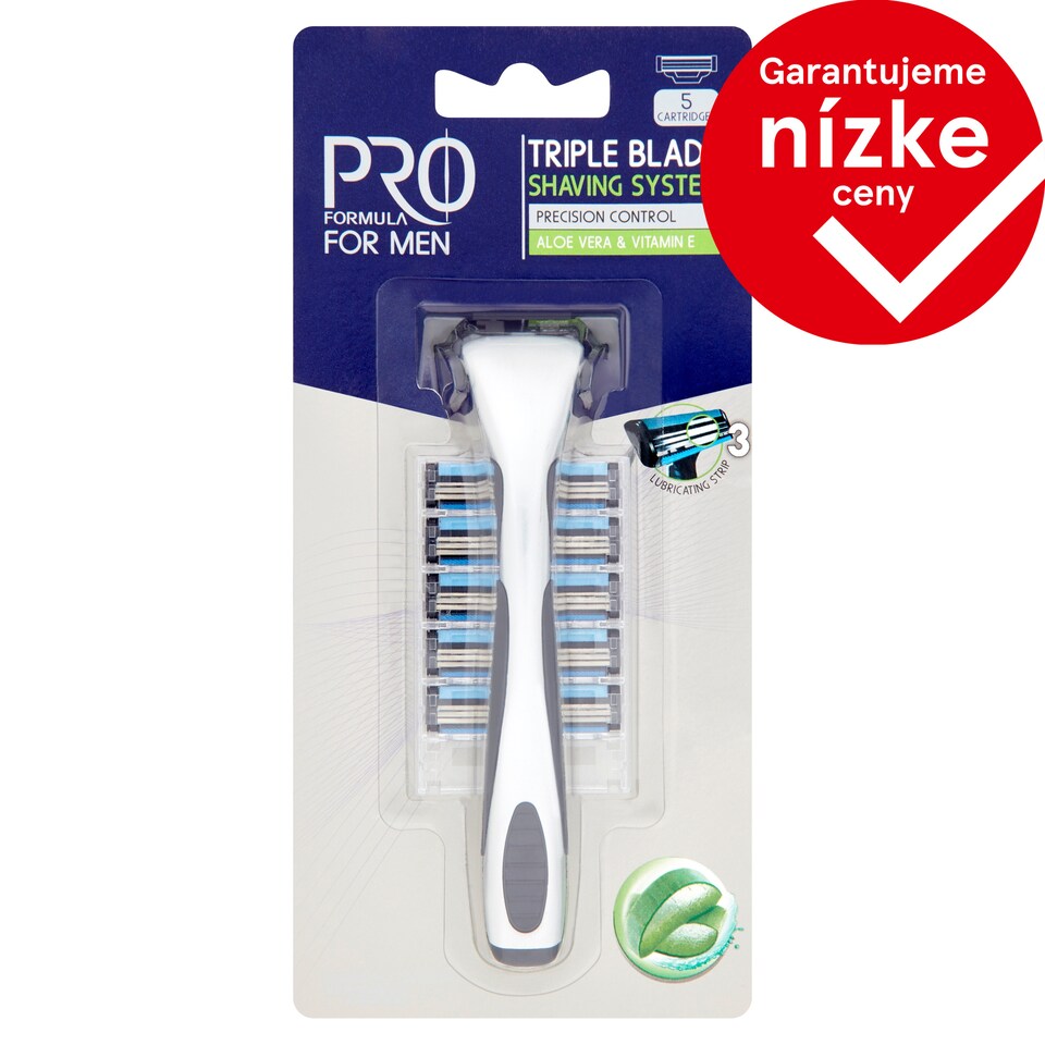 Tesco Pro Formula For Men Triple Blade Shaving System + 5 Refills