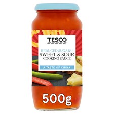 Tesco Reduced Sugar Sweet & Sour Cooking Sauce 500G