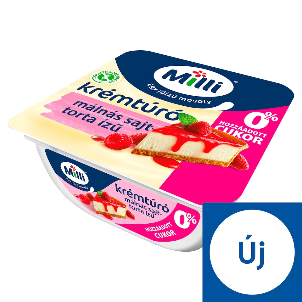 Milli málnás sajttorta ízű krémtúró 90 g