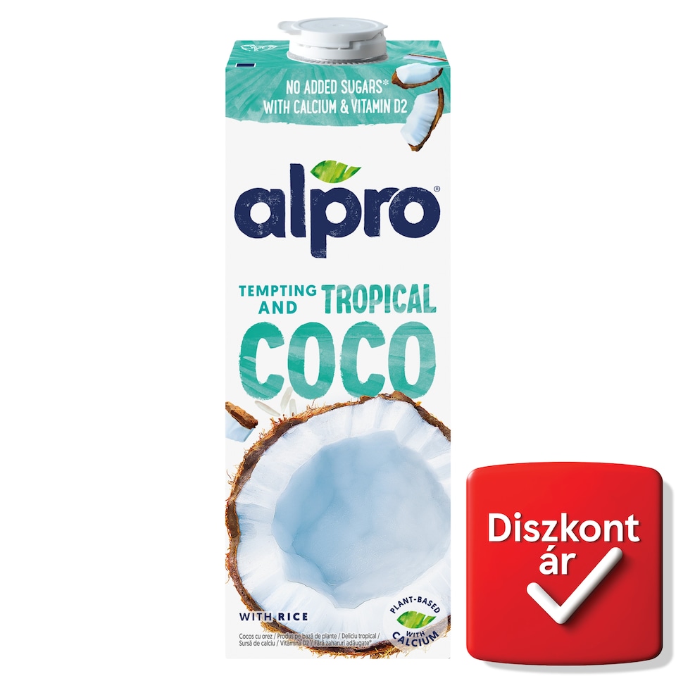 Alpro kókuszital rizzsel, hozzáadott kalciummal és vitaminokkal 1 l  1. kép
