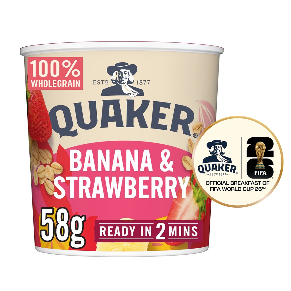 image 1 of Quaker O/S/S HOF BANA & S/BERRY Porridge 58g