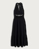 image 4 of F&F Pure Cotton Halter Neck Midi Beach Dress in Black