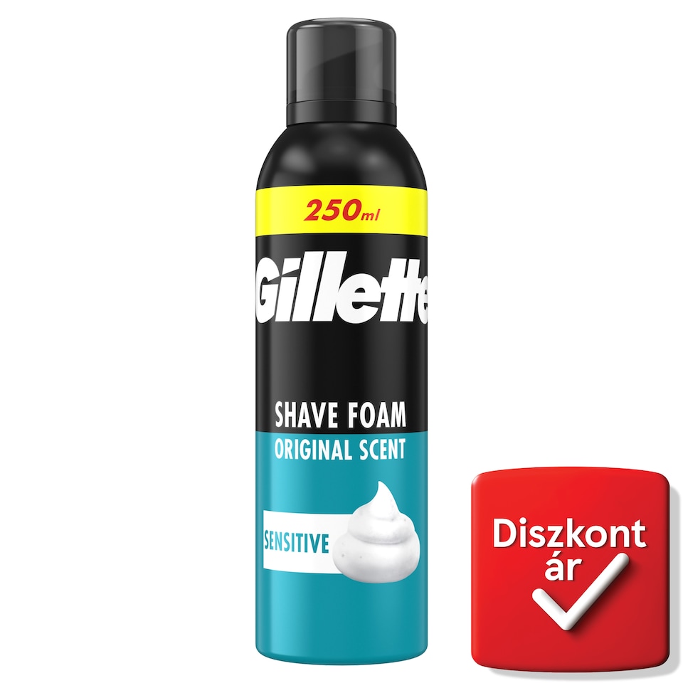 Gillette Classic Sensitive Borotvahab, Érzékeny Bőrre, 250 ml  1. kép