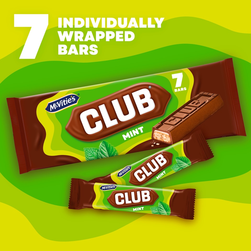 image 1 of Mcvitie's Club Mint Biscuit Bars 7X22G