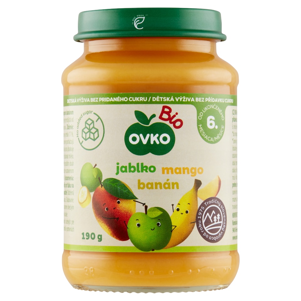 image 1 of Ovko Organic Baby Food Apple with Mango and Banana without Added Sugar 190 g