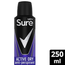 Sure Men Active Dry Antiperspirant Deodorant 250Ml