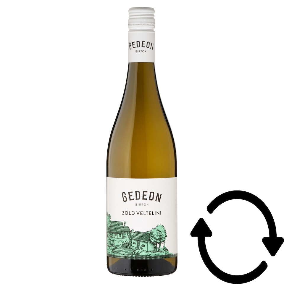 Gedeon Birtok Duna-Tisza közi Zöld Veltelini száraz fehérbor 12,5% 750 ml  1. kép