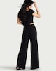 image 3 of F&F Textured Wide Leg Co-ord Trousers in Black