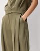 image 3 of F&F Wide Leg Tapered Trousers in Khaki