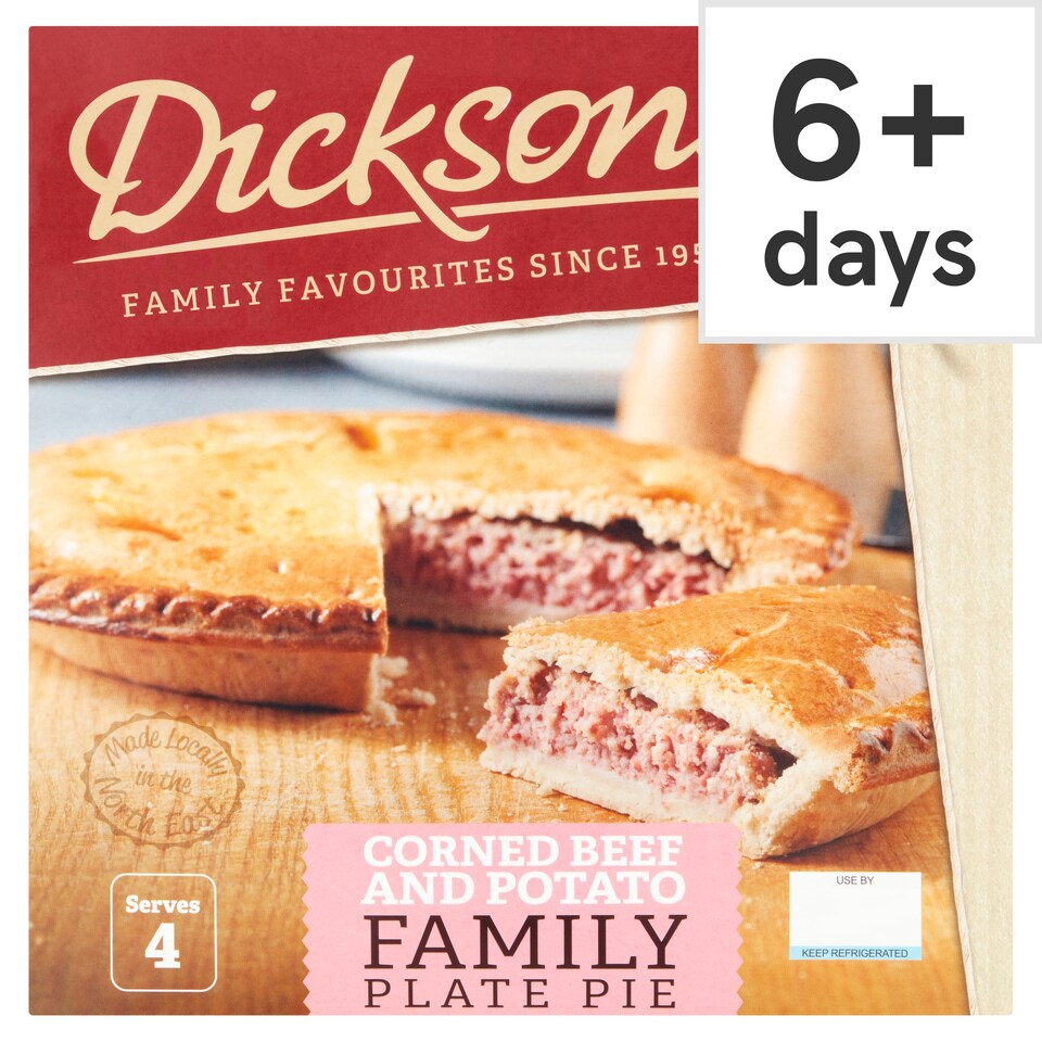 Dicksons Corned Beef and Potato Family Plate Pie 730g