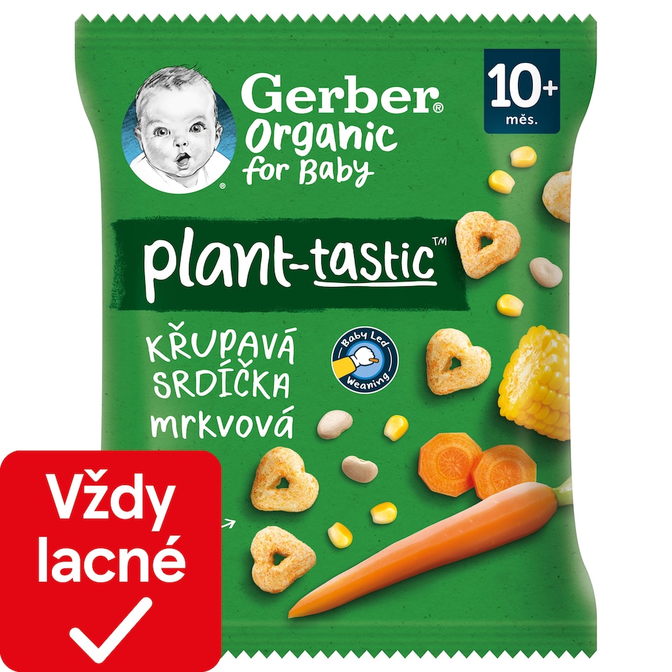 obrázok 1 z GERBER Organic chrumkavé srdiečka s mrkvou 28 g