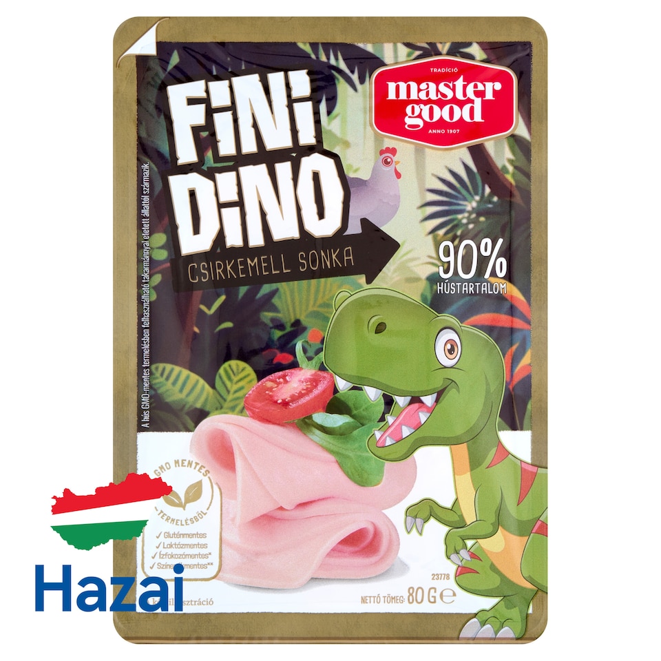 Master Good Fini Dino szeletelt csirkemell sonka 80 g  1. kép