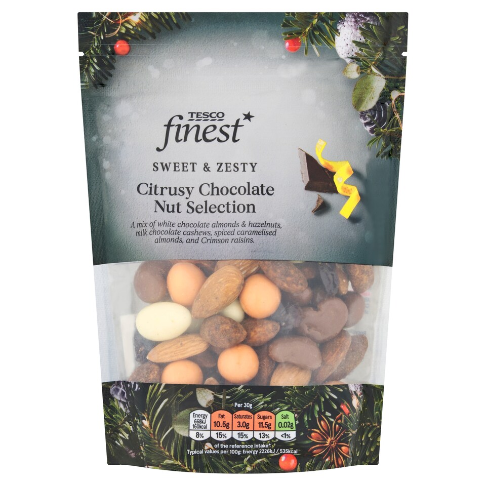 Tesco Finest Citrusy Chocolate Nut Selection 225G