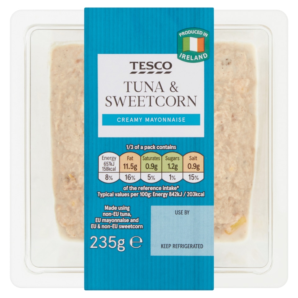 Tesco Tuna And Sweet Corn 235G