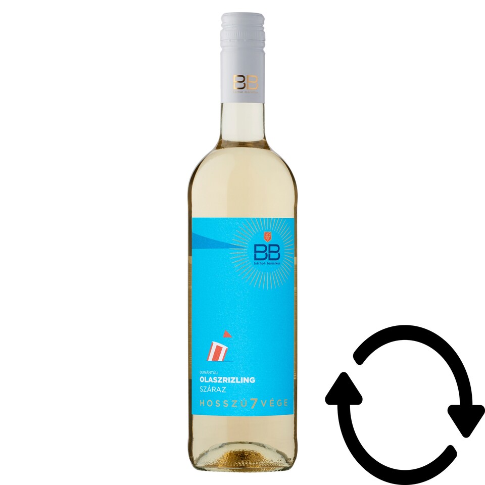 BB Hosszú7vége Dunántúli Olaszrizling Dry White Wine 12,5% 0,75 l