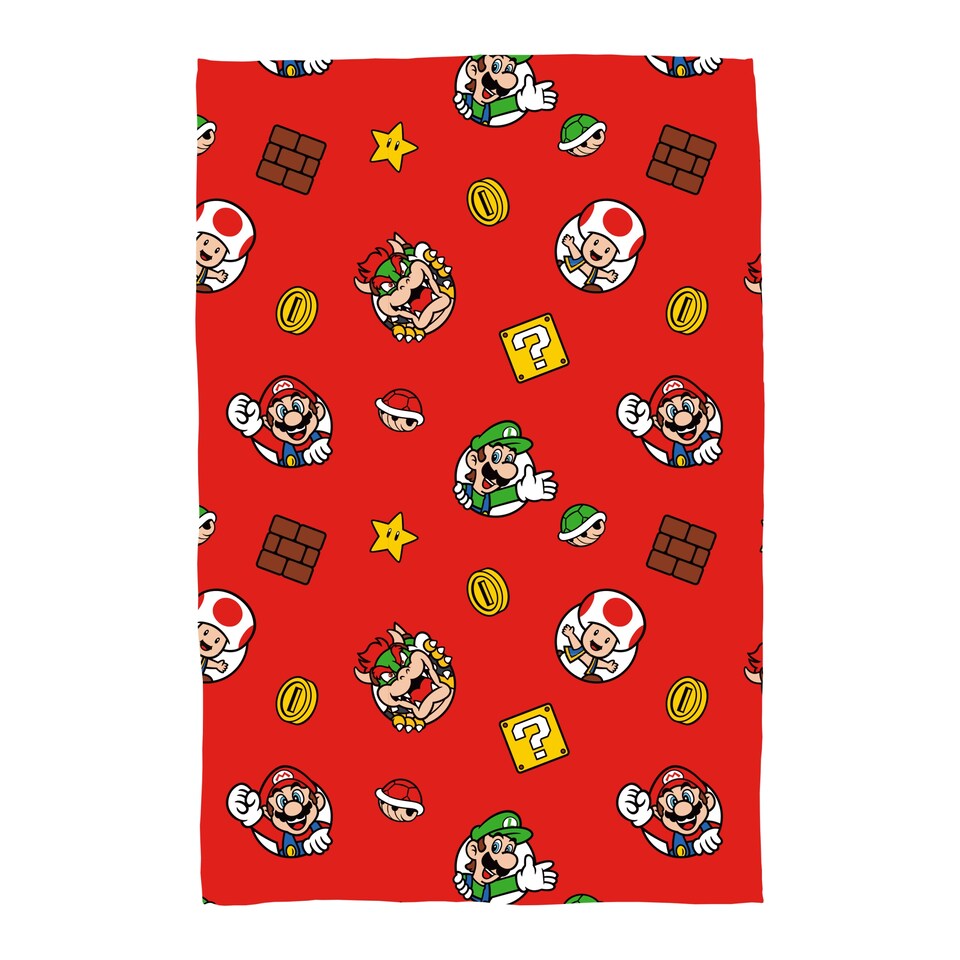 image 1 of SUPER MARIO CIRCLES FLEECE BLANKET