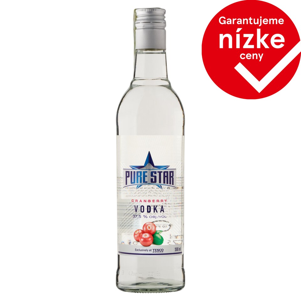 Pure Star Flavored Vodka with Cranberry Flavor 500 ml