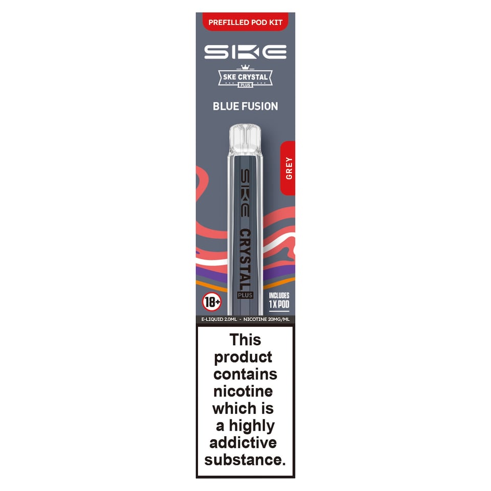 SKE Crystal Plus Prefilled Pod Kit - Blue Fusion Grey 1x2ml 20mg