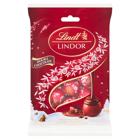 Lindt Lindor Double Chocolate Mini Truffles 80G Tesco Groceries