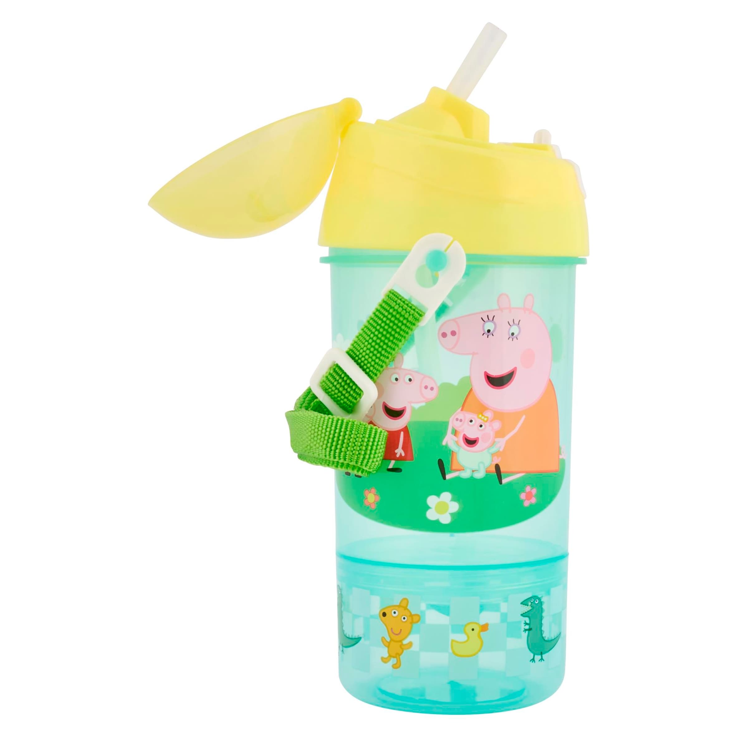 Peppa Pig 2 in 1 Sip & Snack Water Bottle & Canteen