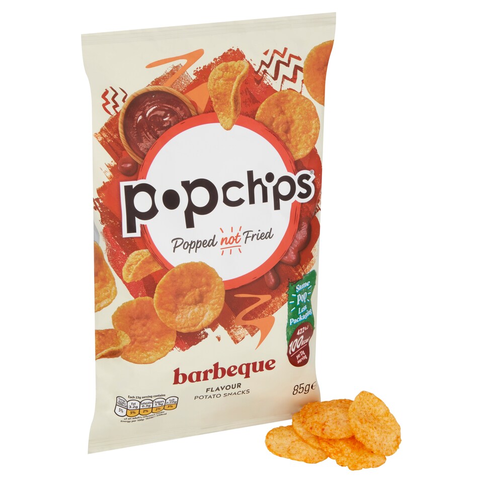 image 1 of Popchips Barbeque Sharing Crisps 85g