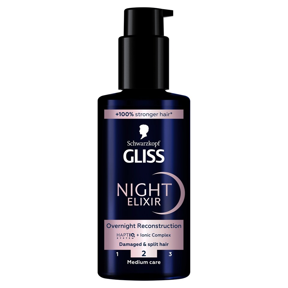 obrázok 1 z Schwarzkopf Gliss Night Elixir Overnight Reconstruction nočný elixír na vlasy 100 ml